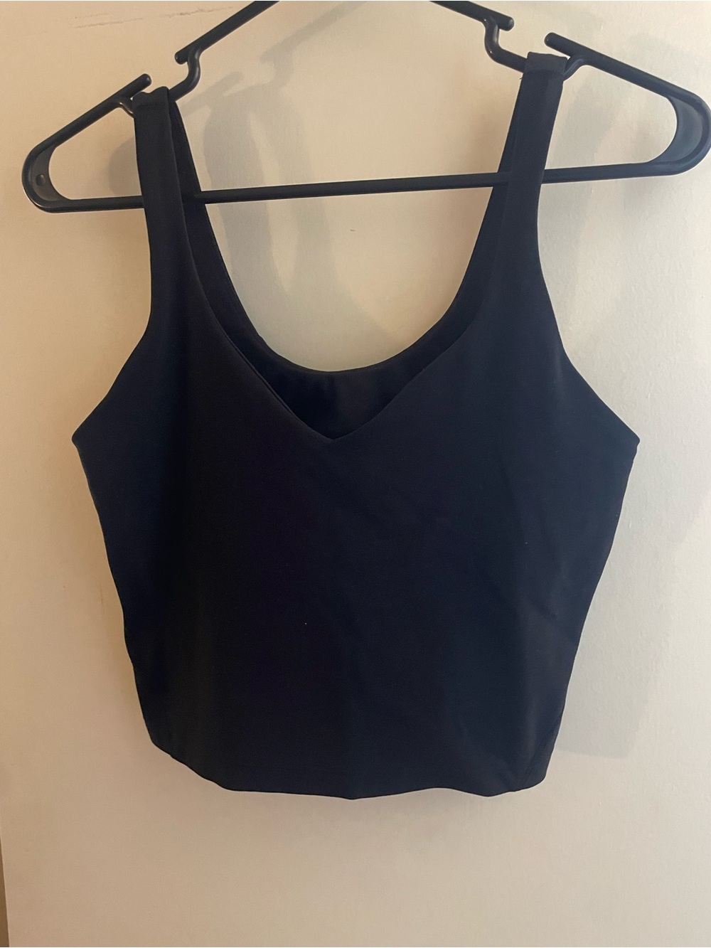 lululemon athletica Black V-Neck Crop Tank